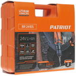 Дрель-шуруповерт акк.PATRIOT BR 241ES, две АКБ Li-Ion, 24В, 2,0 Ач, 33Нм,кейс (180201241)