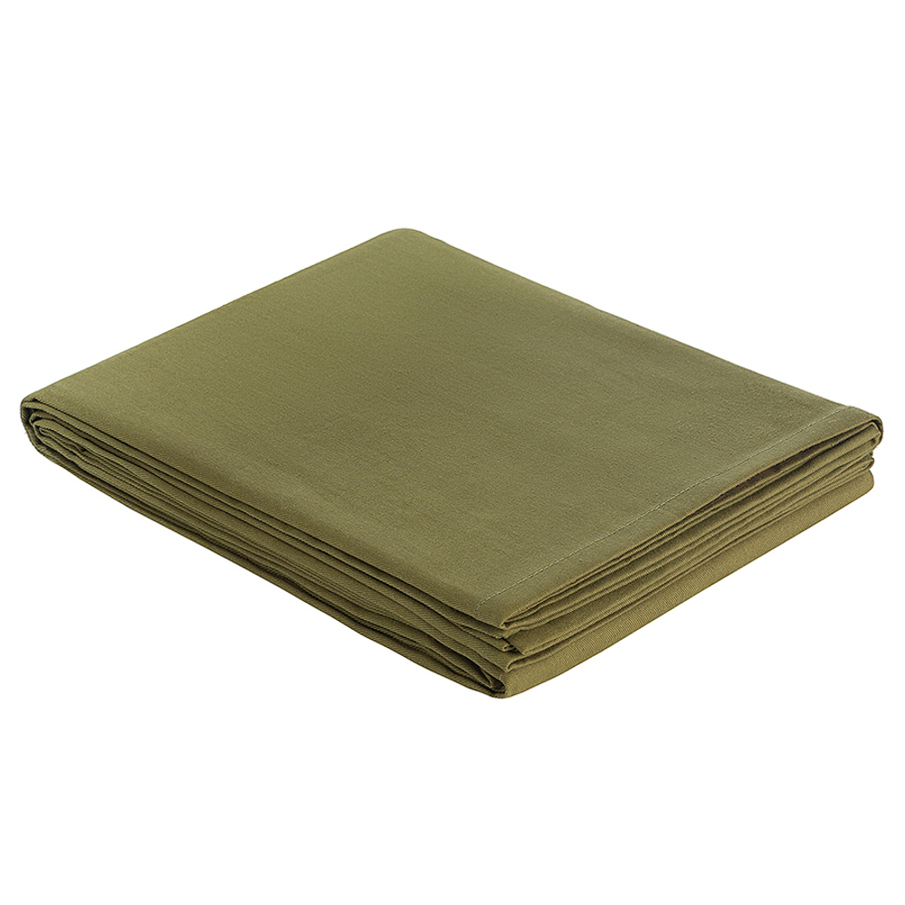Скатерть из хлопка оливкового цвета из коллекции essential, 170х170 см