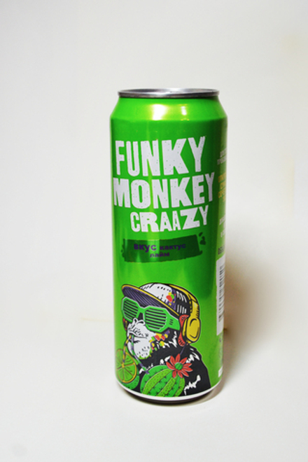 Газированный напиток FUNKY MONKEY Crazy кактус-лайм 0,5 л.