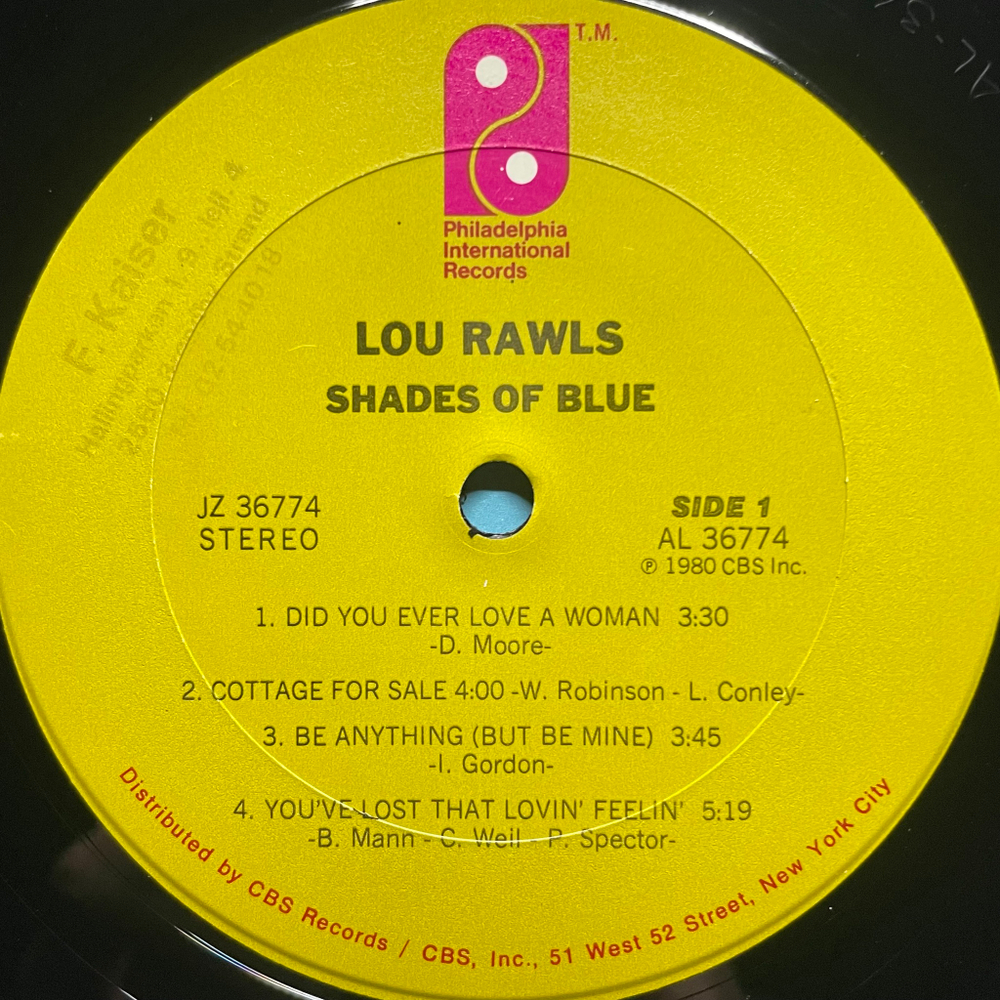 Lou Rawls ‎– Shades Of Blue (США 1980г.)