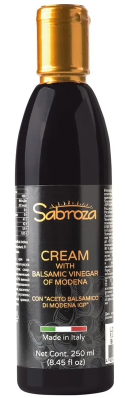 Бальзамический соус, крем, из Модены, для салата, 250 мл , I.G.P, Sabroza