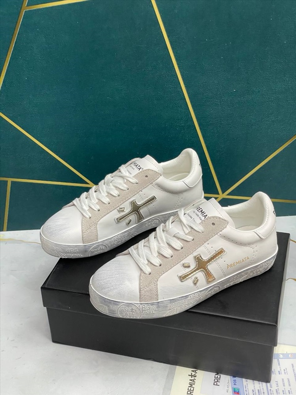 Premiata 483 Print Edition Beige