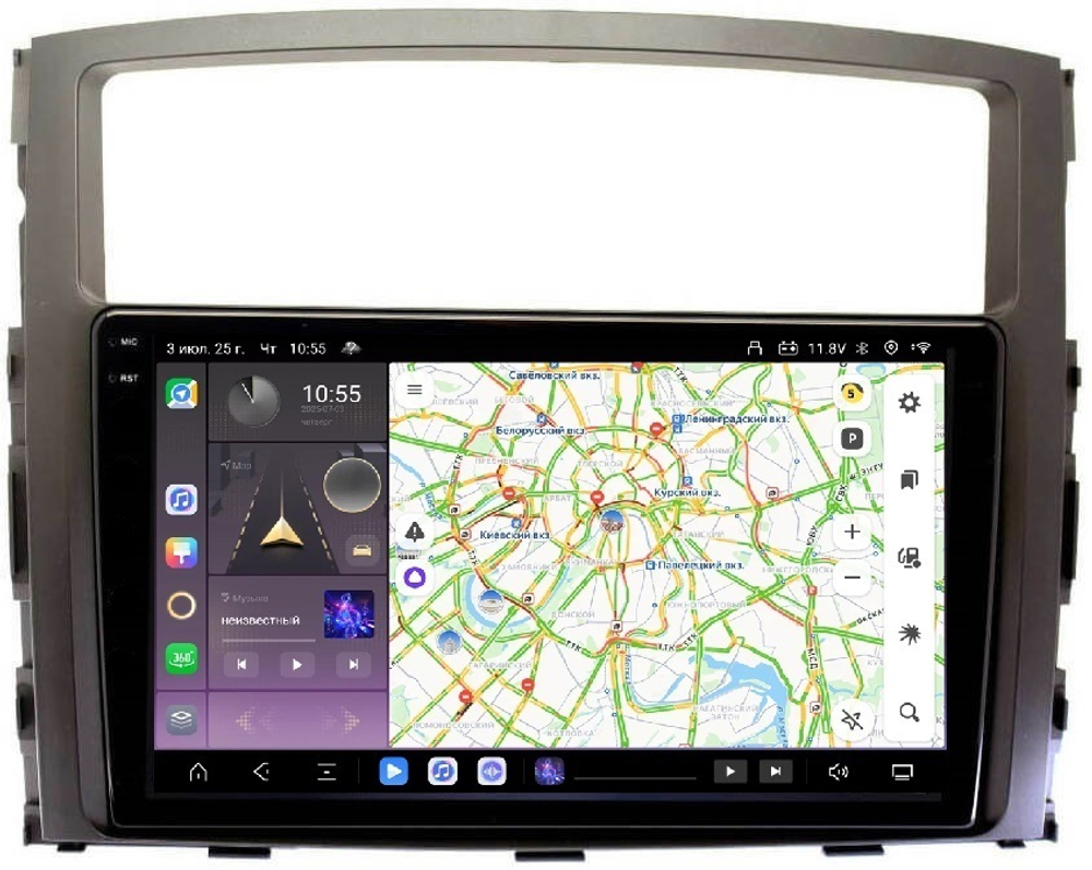 Магнитола для Mitsubishi Pajero 4 2006-2022 - Carmedia OL-9566 QLed+2K, Android 13, TS20, CarPlay, 4G SIM-слот