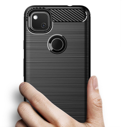 Чехол защитный черный для Google Pixel 4A 4G, серия Carbon от Caseport