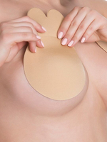 Многоразовые наклейки на соски Rabbit - 1 пара (Размер: C-D) (Цвет: телесный)