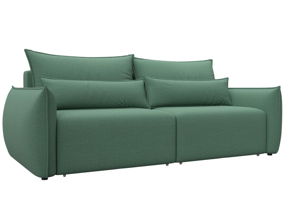 Диван прямой Лига-051 НПБ РОГОЖКА Амур 11 зеленый