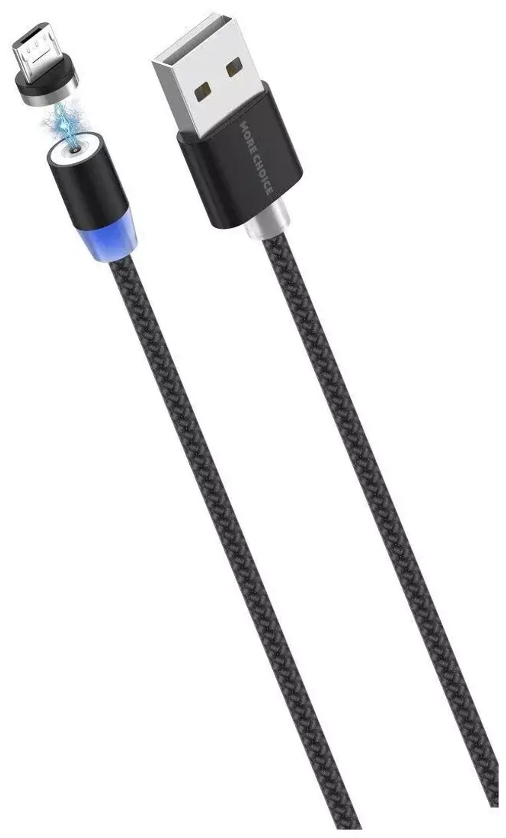 Кабель 1m USB/Micro K61Sm Magnetic More Choice black