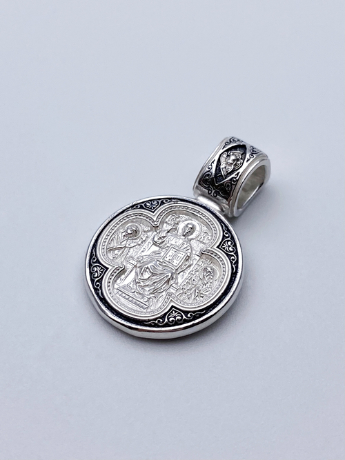 Образок из серебра/Чернение/Иисус Христос/Неупивае