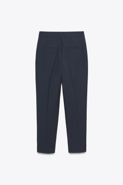 ZARA БРЮКИ С РАЗРЕЗАМИ СНИЗУ, МОРСКОЙ ТЕМНО-СИНИЙ