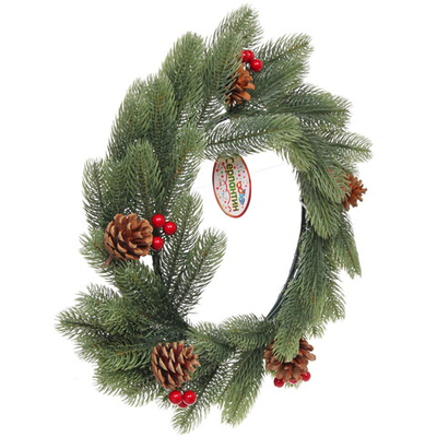Венок хвойный новогодний «Хвойный аромат» 50 см, резина (SQ3001-50)