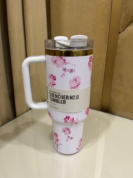 Termos \ Термос Stanley Quencher H2.0 Tumbler Çiçəkli 1.18 L