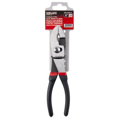 Пассатижи переставные двухпозиционные 8''-200мм, на пластиковом держателе Baum Auto##BaumAuto BM-01003-8