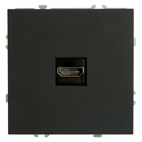 Розетка HDMI 2.0 Type A (механизм), серия Эмили, STEKKER, RST00-5118-05, черный уголь, soft touch 50171