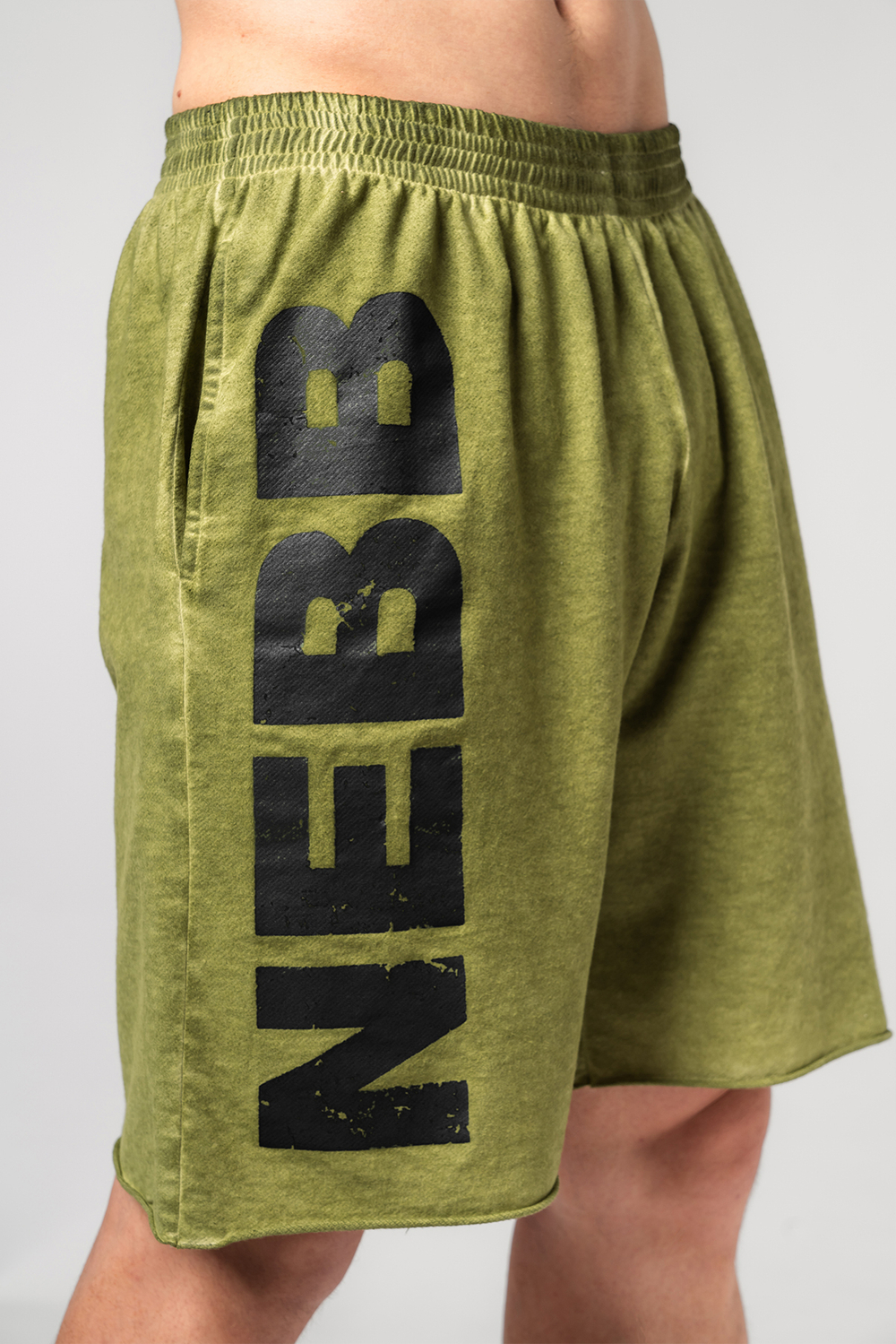 Шорты WASHED-OFF GYM SWEATSHORTS NO BS 367 Зеленые
