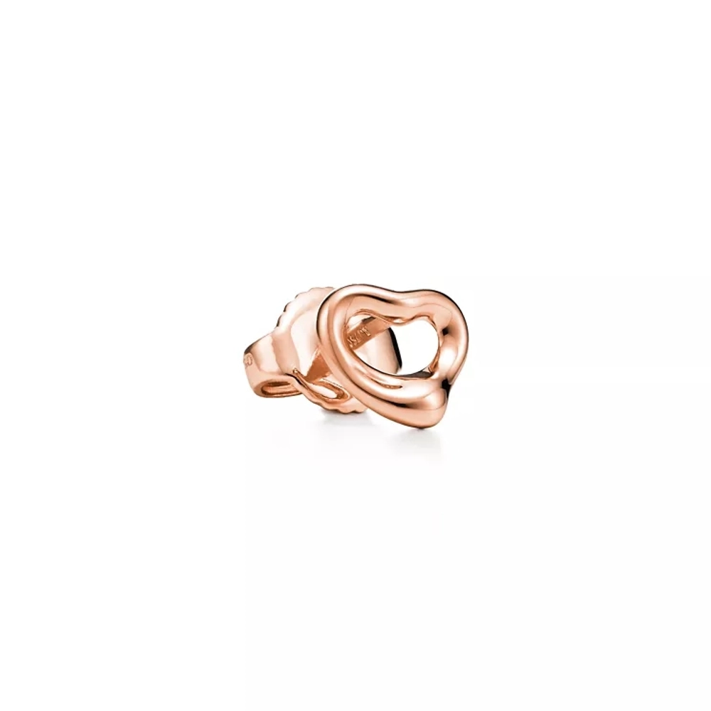 Серьги из розового золота, Tiffany 💠 Open heart 7mm- В наличии