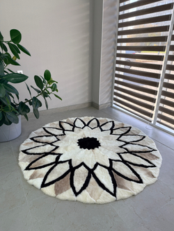 Ковер шкура натуральная овчина меховой