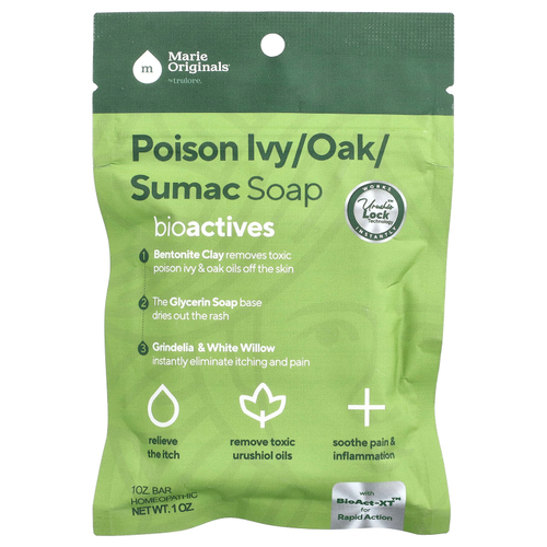 Marie Originals, Кусковое мыло с ядовитым плющом, дубом и сумахом, 1 унция