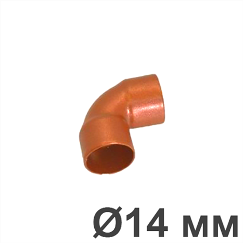 Уголок для труб 14 мм алюминий, "Медь", Villaris, GBQ 3081425 / Ø 14 мм