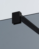 Душевая перегородка Cezares LIBERTA-L-2-110-GR-NERO чёрный профиль, стекло серое