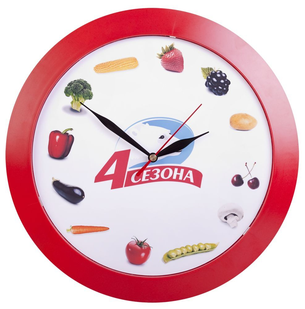 Часы настенные Vivid Large, красные