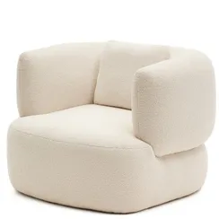 Martina Поворотное кресло в белоснежном цвете с подушкой