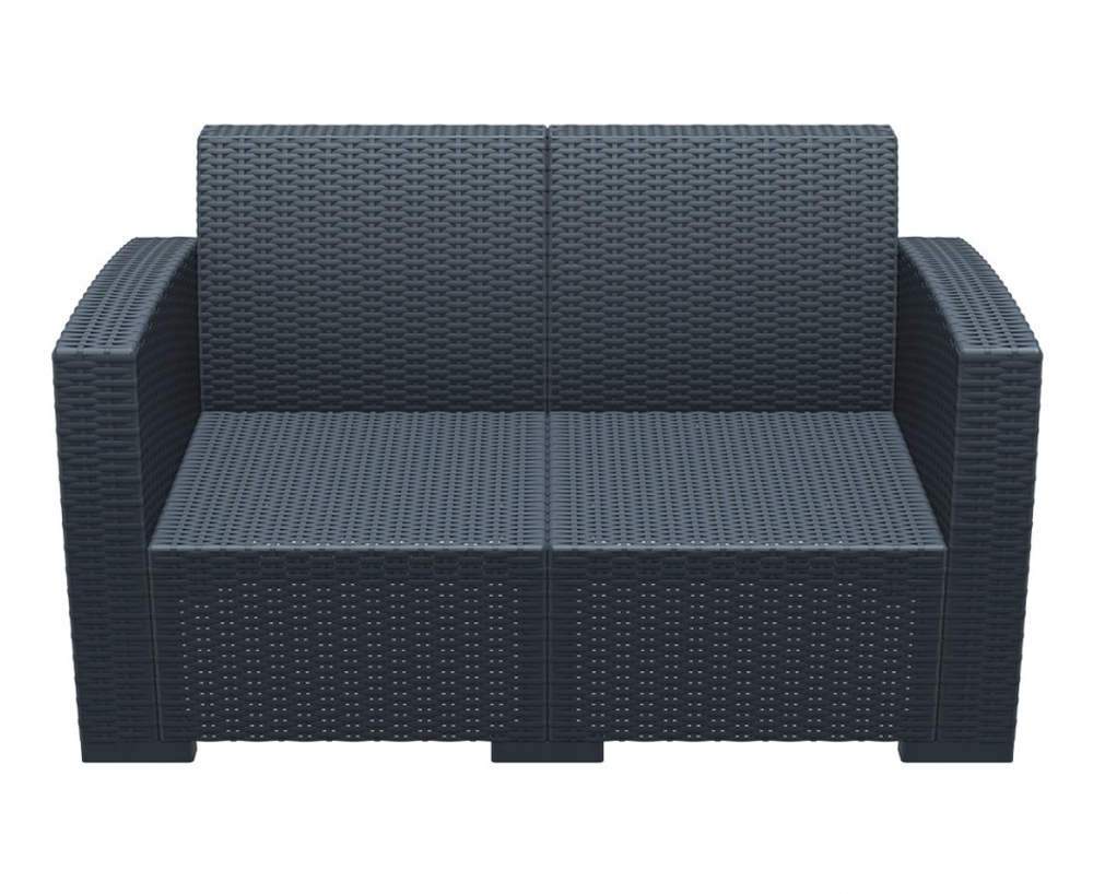 Диван пластиковый плетеный двухместный с подушками Monaco Lounge