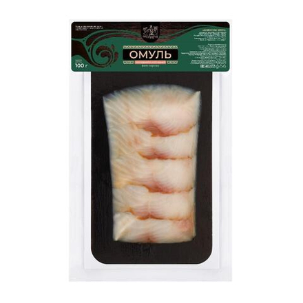 Омуль филе холодного копчения нарезка