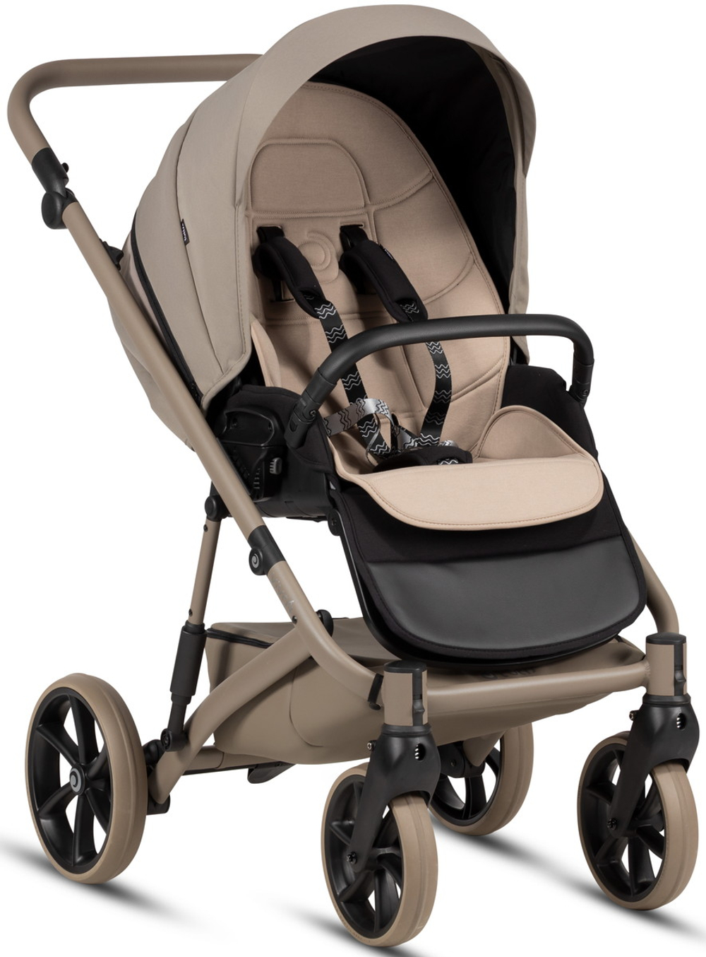 Детская коляска Tutis Viva 6 Plus Essential 3 в 1 с автокреслом Elo Lux EduSky Black 1612068 Warm Grey