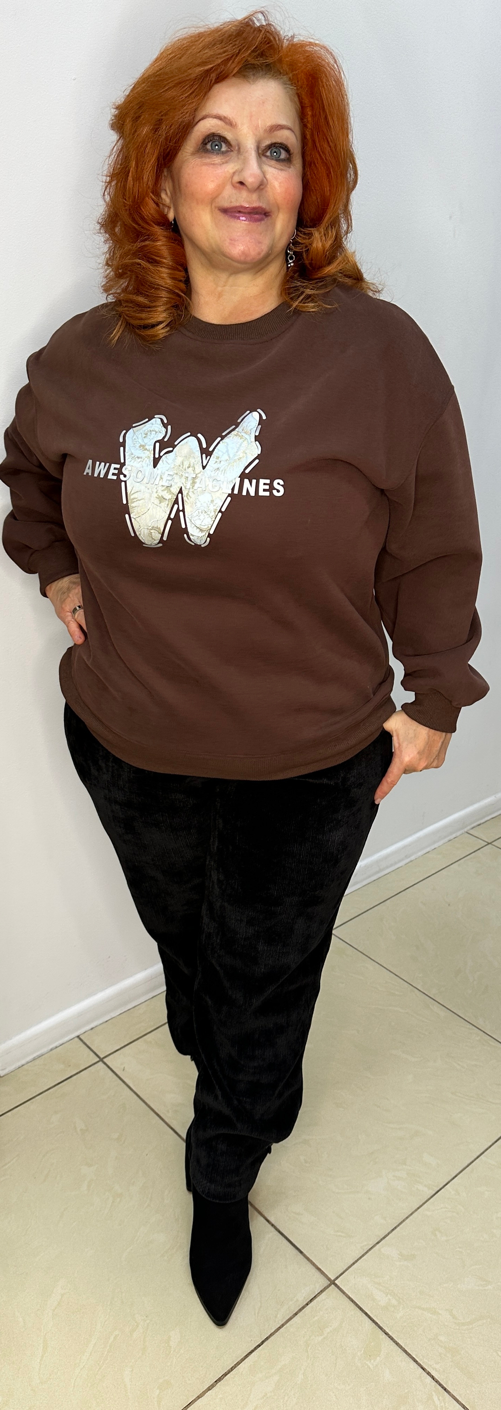 Свитшот-толстовка с W-принтом