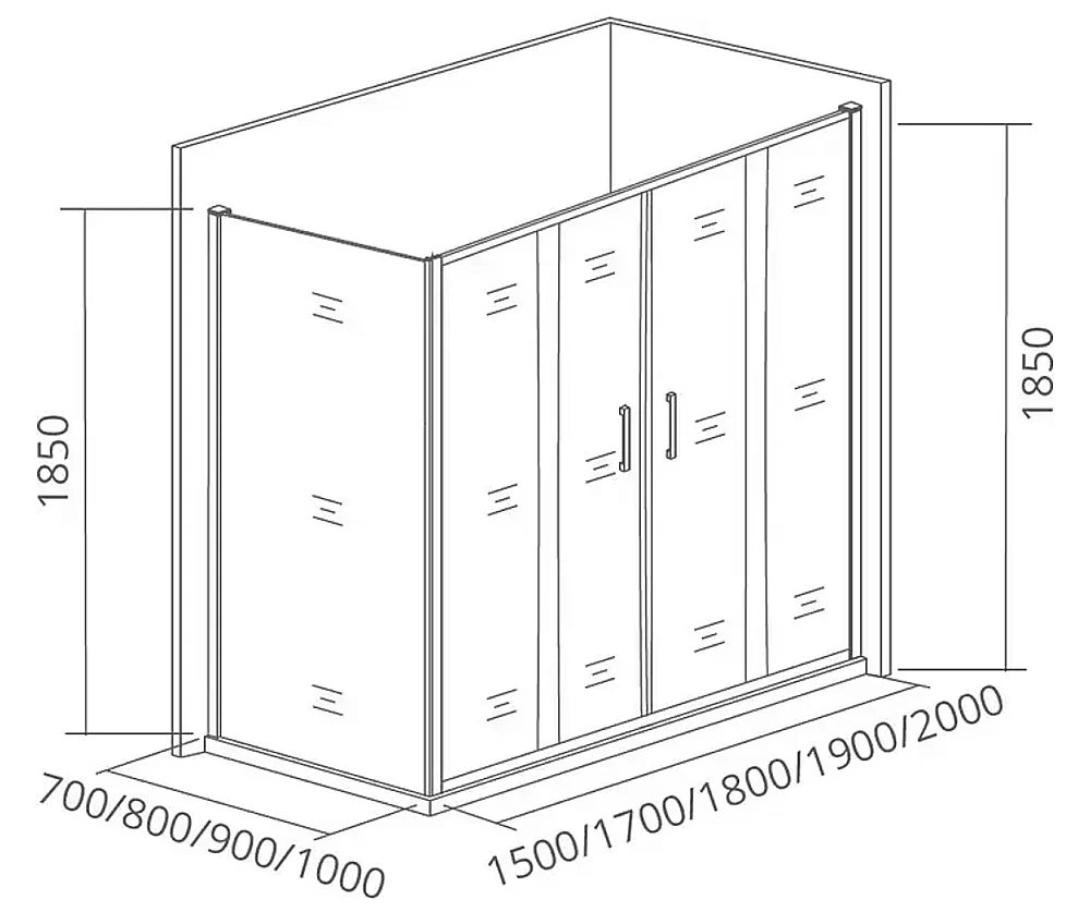 Душевой уголок Good Door Infinity WTW-TD+SP 190х70 стекло прозрачное/профиль хром