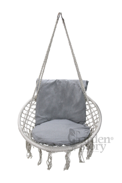 Кресло подвесное Фиби арт.ZRHC30-B/1 (корзина светло-серая, подушка серая, 1 уп.)