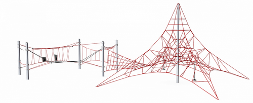 Комбинация для лазанья 3144 с паркуром и большой сетью