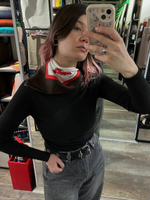 Купон шелковый Burberry шоколадный с серо-белой клеткой "Society"