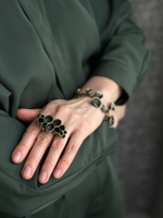 Кольцо впалые сферы,бронза