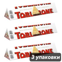 Toblerone шоколад белый с медово-миндальной нугой 100 г, 3 шт