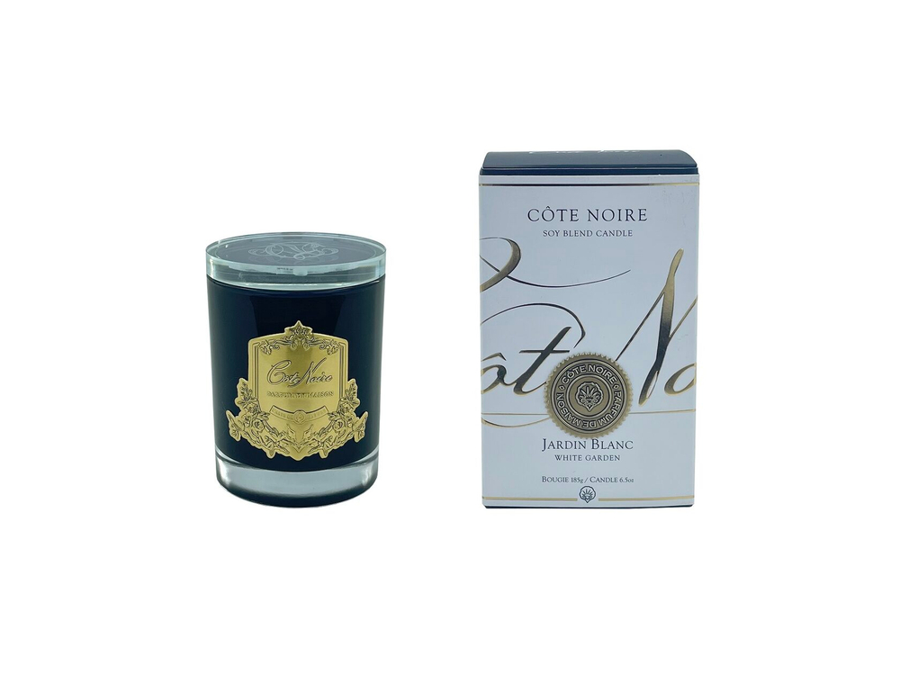 Свеча ароматическая Свеча JARDIN BLANC185 гр Cote Noire Черный / Золотой / Белый