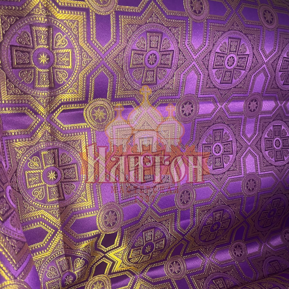 Парча "Невский" фиолетовая с золотом