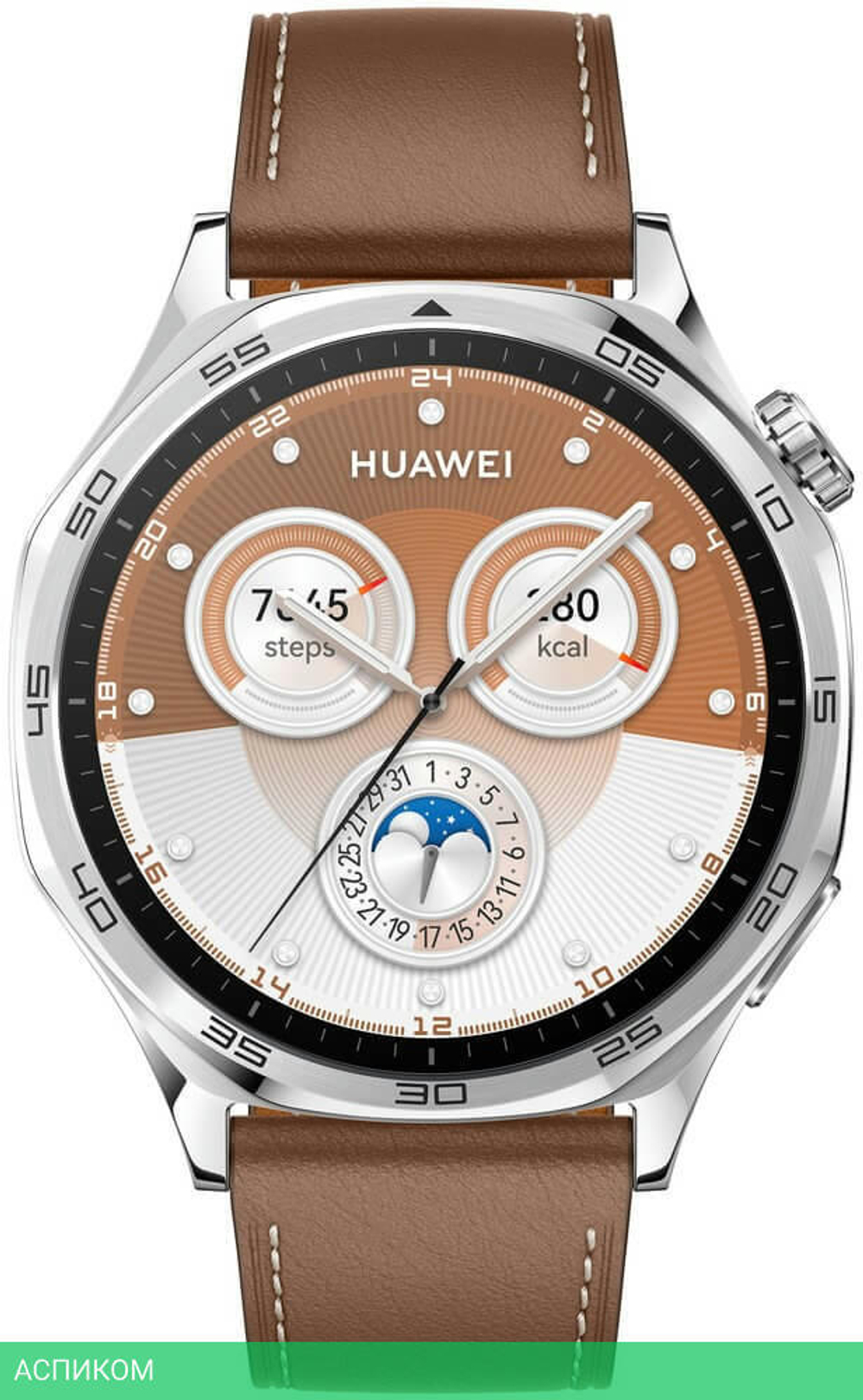Умные часы Huawei Watch GT 5 46мм VLI-B19 Brown Composite Leather Strap (55020DGK)