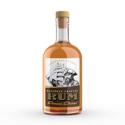 Наклейки на бутылки "РОМ" блестящие