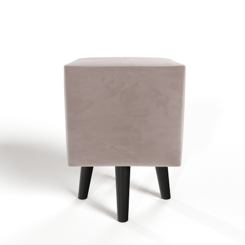 Пуф квадратный на высоких ножках Фантазёр Z-5 (Светло-серый) в офис, дом, салон красоты, прихожая, гостиная, на кухню, в кафе, в зону ожидания, в коридор, к туалетному столику. Банкетка, подставка.