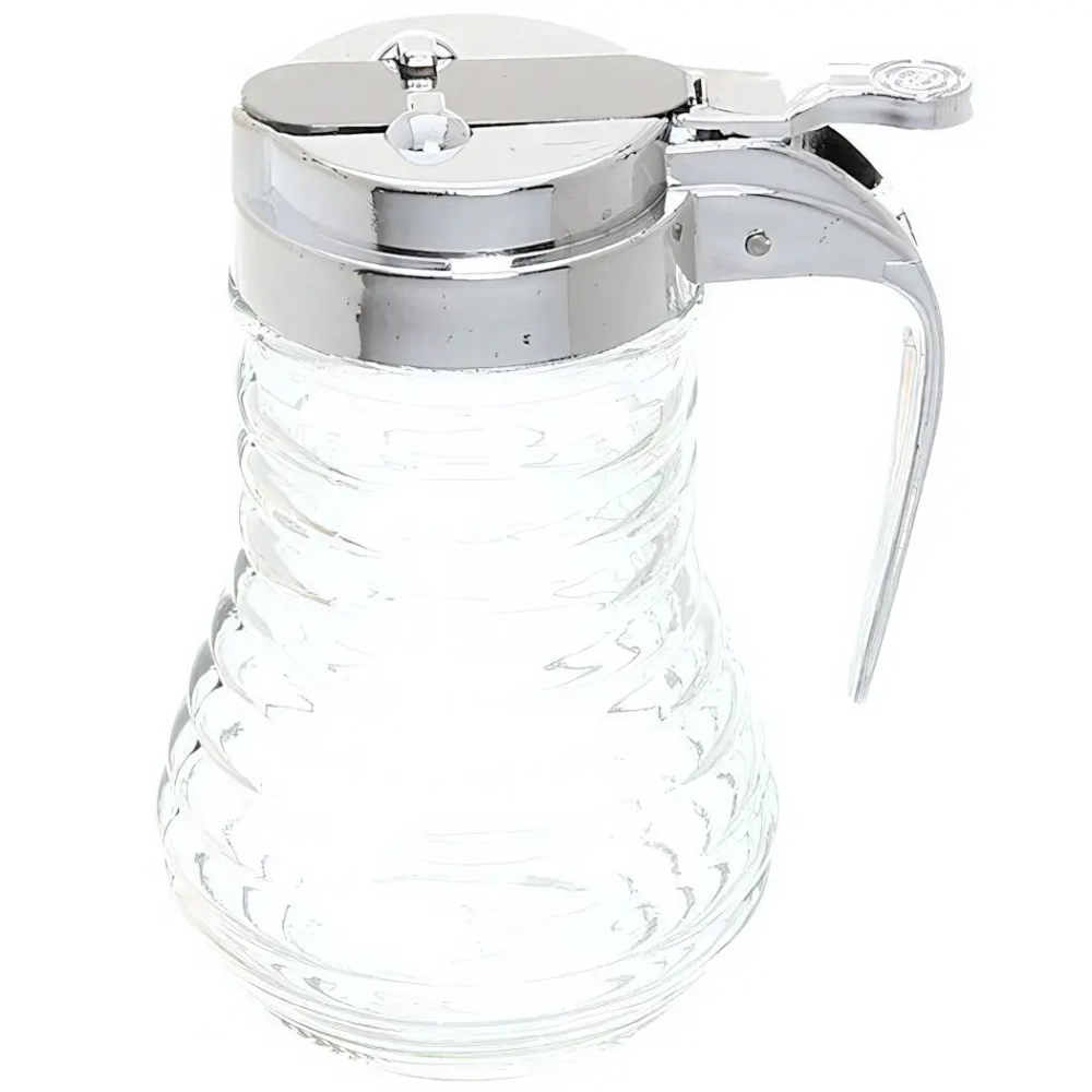 Сахарница стеклянная с дозатором крышка под металл