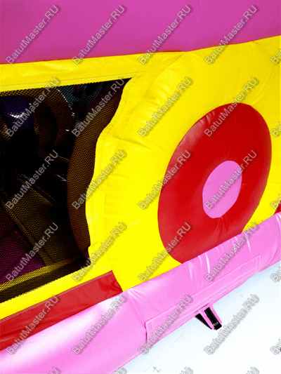 Коммерческий надувной батут "Мороженое розовое" 6*4*2,8 м