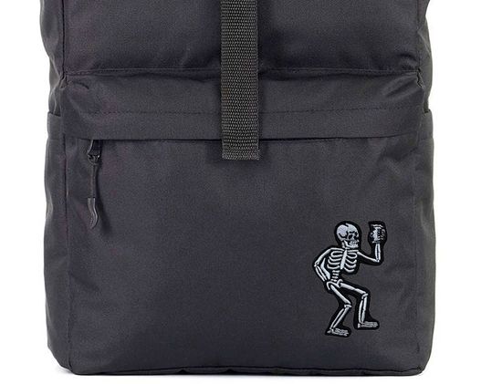 Нашивка термоаппликация на одежду и  на рюкзак. Скелет