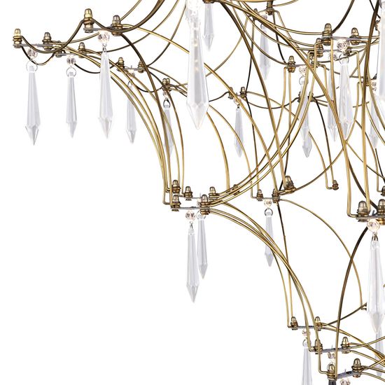 SL6601.213.114 Светильник подвесной ST-Luce Золотистый/Прозрачный LED 114*0,5W 3000K GRAVETTA