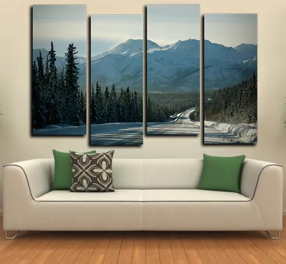 Модульная картина "Заснеженные горы"