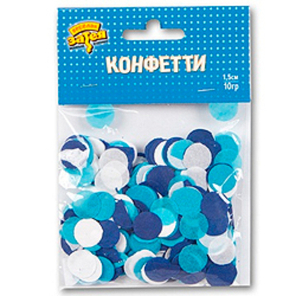 Конфетти-Круги-тишью-ассор-Голубое-10гр