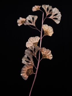 Веточка гинго 18х69см ChristmasDeLuxe светло-коричневая