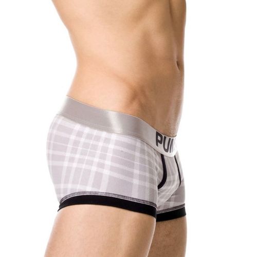 Мужские трусы боксеры серые в клетку PUMP! Tartan Grey