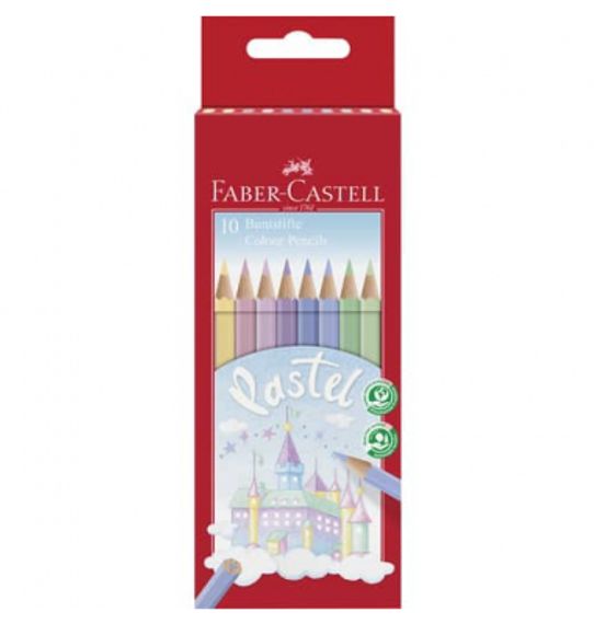 Rəngli karandaş \ Цветные карандаши Набор пастельных цветных карандашей Faber-Castell , разные цвета, 10 штук.
