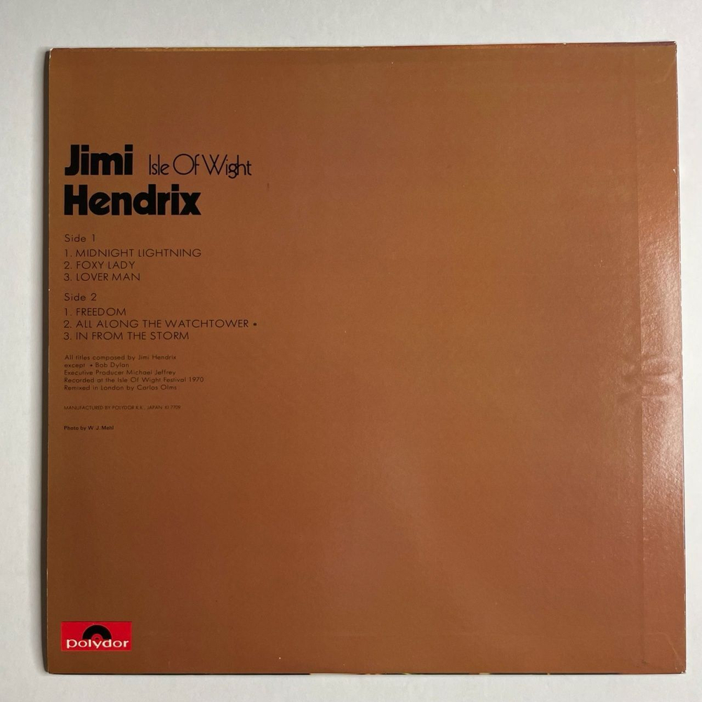 Винтажная виниловая пластинка LP Jimi Hendrix Isle Of Wight (Japan 1977) (No Obi) Foxy Lady
